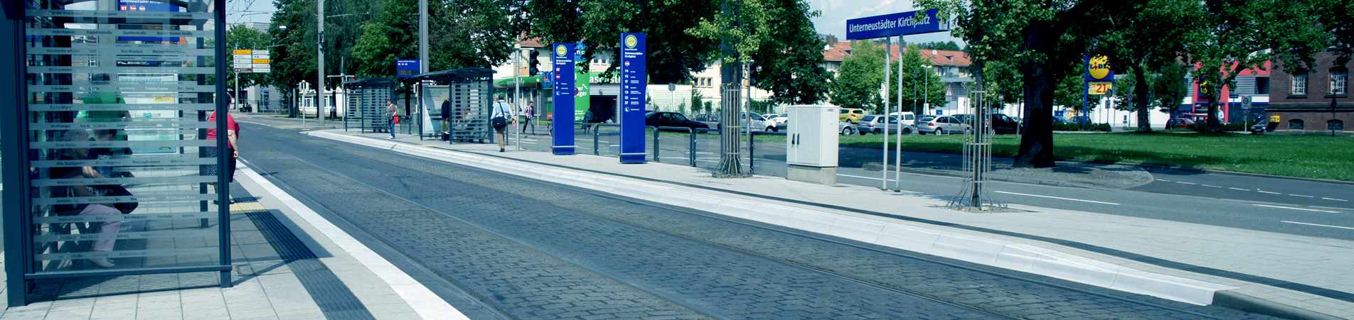 Arrêt de bus et tram avec KSBplus à Kassel